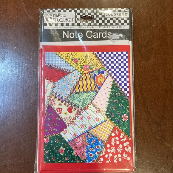 Mary Engelbreit Colorbok Patchwork Quilt Design Notecards - 2004 - Set of 6 - Picture 1 of 8